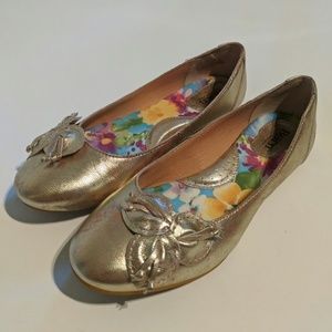 Gold Flower Flats by Born